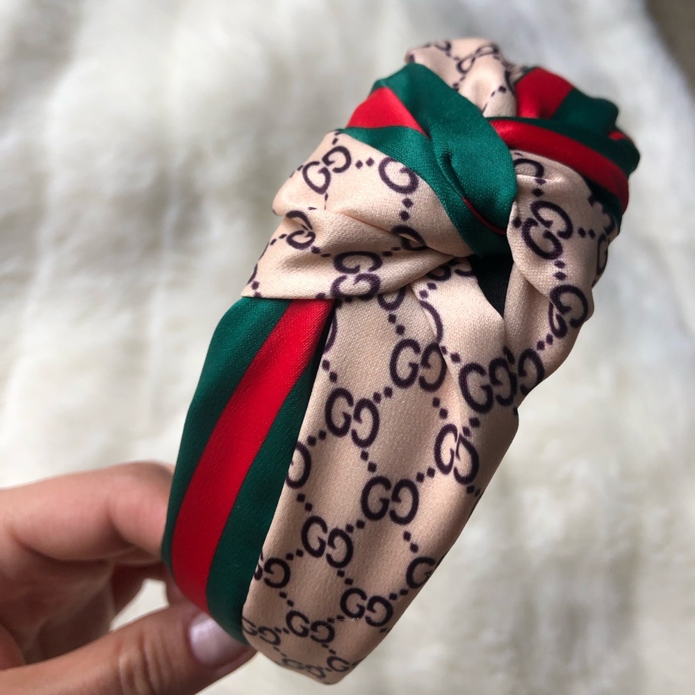 “Gucci” Tan GG Headband